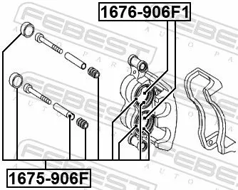 FEBEST Piston, brake caliper (1676-906F1)