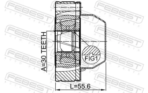 FEBEST Joint, propshaft (1811-MOKRSHA)
