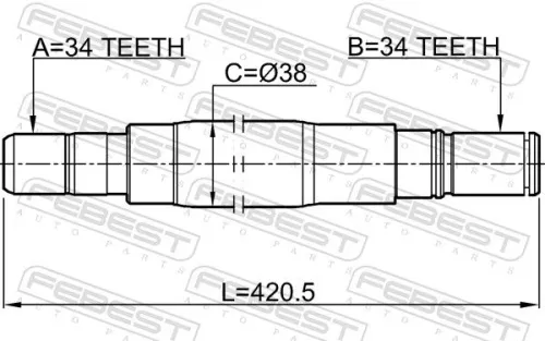 FEBEST Drive Shaft (1812-MOKRH)