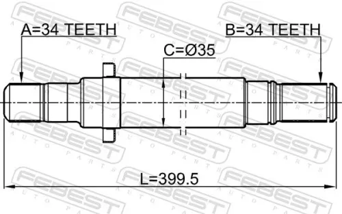 FEBEST Drive Shaft (1812-ZAFCRH)