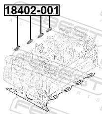 FEBEST Gasket, intake manifold (18402-001)