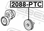 FEBEST Deflection/Guide Pulley, V-ribbed belt (2088-PTC)