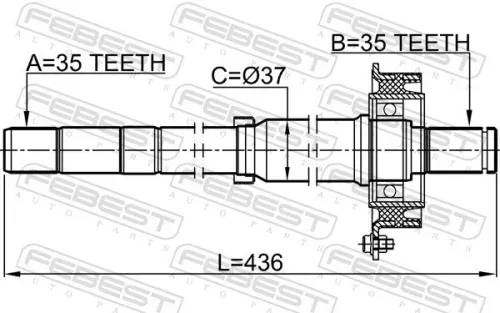 FEBEST Drive Shaft (2112-ESC)