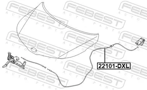 FEBEST Bonnet Cable (22101-DXL)