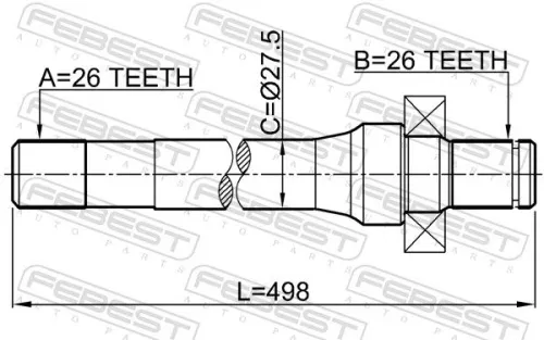 FEBEST Drive Shaft (2212-SP)