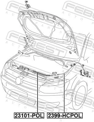 FEBEST Bonnet Cable (23101-POL)