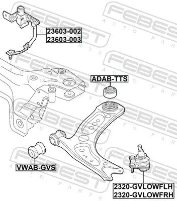 FEBEST Sensor, headlight levelling (23603-002)