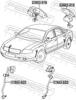 FEBEST Sensor, headlight levelling (23603-015)