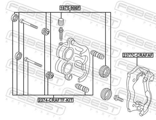 FEBEST Brake Caliper Bracket Set (2377C-CRAFAF)