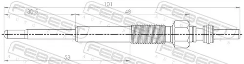 FEBEST Glow Plug (25642-011)