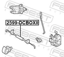 FEBEST Cable Pull, door release (2599-DCBOXII)