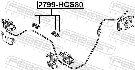 FEBEST Bonnet Cable (2799-HCS80)