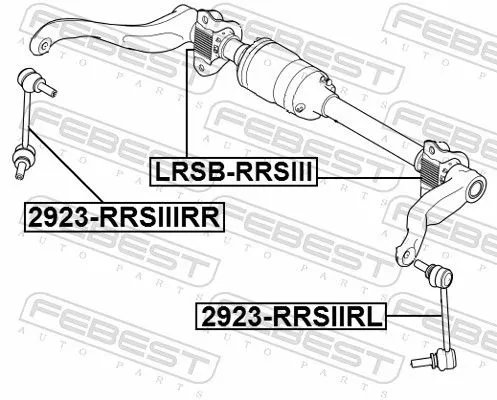 FEBEST Link/Coupling Rod, stabiliser bar (2923-RRSIIIRL)
