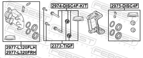 FEBEST Brake Caliper (2977-L320FRH)