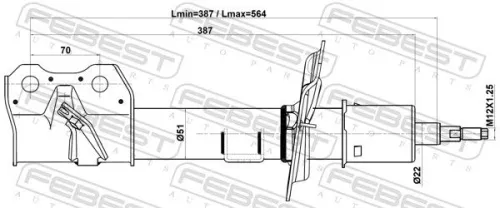 FEBEST Shock Absorber (30110-001FR)