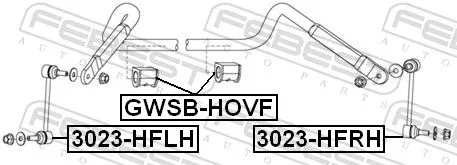 FEBEST Link/Coupling Rod, stabiliser bar (3023-HFLH)