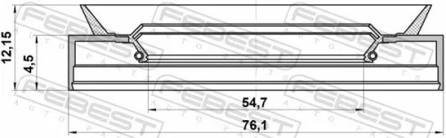 FEBEST Seal Ring, wheel hub (5776611)