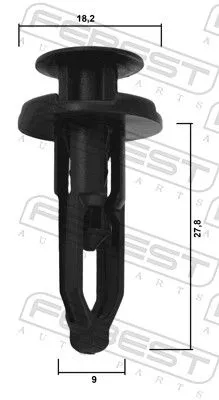 FEBEST Clip, trim/protection strip (88570-083)