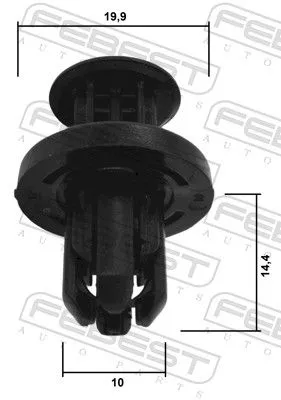 FEBEST Clip, trim/protection strip (88570-103)