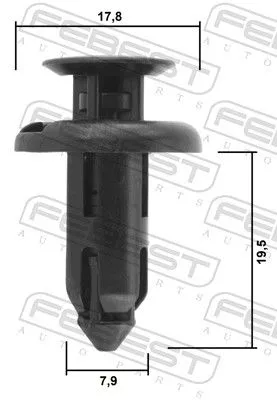 FEBEST Clip, trim/protection strip (88570-114)