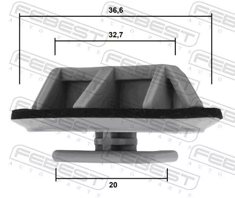 FEBEST Clip, trim/protection strip (88570-138)