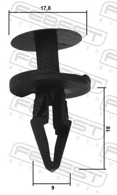 FEBEST Clip, trim/protection strip (88570-153)