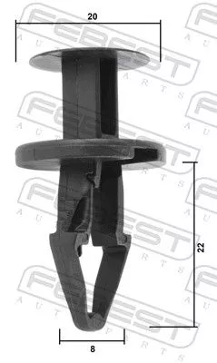 FEBEST Clip, trim/protection strip (88570-155)