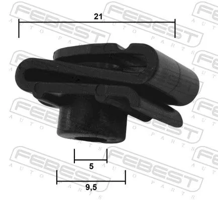 FEBEST Clip, trim/protection strip (88570-196)
