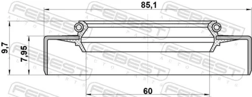 FEBEST Seal Ring, wheel hub (95GDW-62850810X)