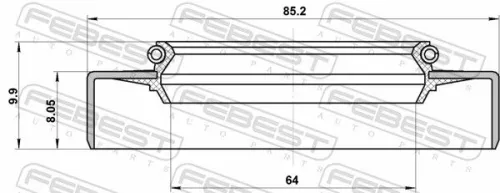 FEBEST Seal Ring, wheel hub (95GDW-66850810X)