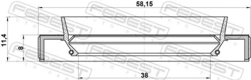 FEBEST Shaft Seal, drive shaft (95HBY-40580811R)