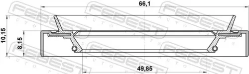 FEBEST Seal Ring, wheel hub (95HDS-51660810X)