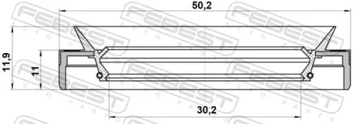 FEBEST Shaft Seal, differential (95MFW-32501112R)