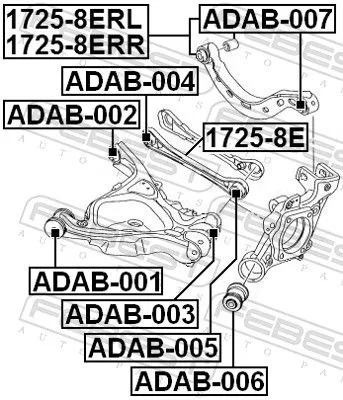 FEBEST Mounting, control/trailing arm (ADAB-006)