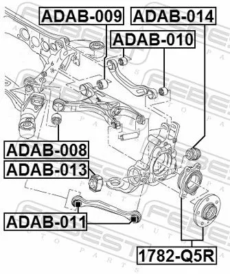 FEBEST Mounting, control/trailing arm (ADAB-009)