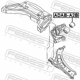 FEBEST Mounting, control/trailing arm (ADAB-A2B)