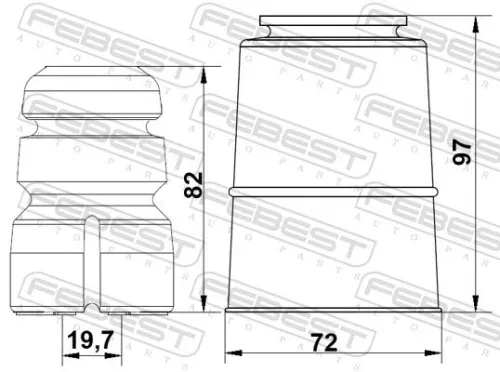 FEBEST Dust Cover Kit, shock absorber (ADSHB-8K5F-KIT)