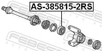 FEBEST Bearing, drive shaft (AS-385815-2RS)