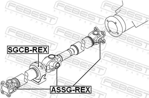 FEBEST Joint, propshaft (ASSG-REX)