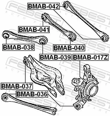 FEBEST Mounting, control/trailing arm (BMAB-041)