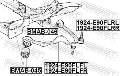 FEBEST Mounting, control/trailing arm (BMAB-045)