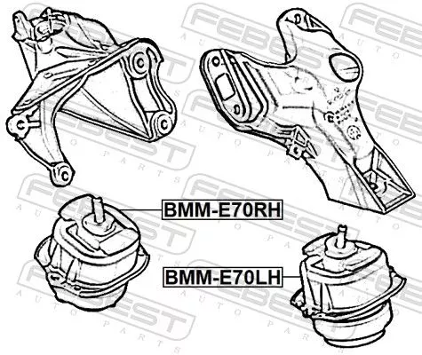 FEBEST Mounting, engine (BMM-E70RH)