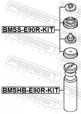 FEBEST Repair Kit, suspension strut support mount (BMSS-E90R-KIT)