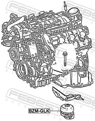 FEBEST Mounting, engine (BZM-GLK)