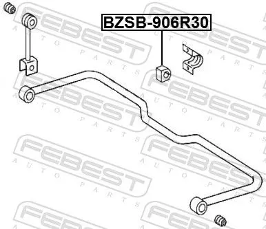 FEBEST Mounting, stabiliser bar (BZSB-906R30)
