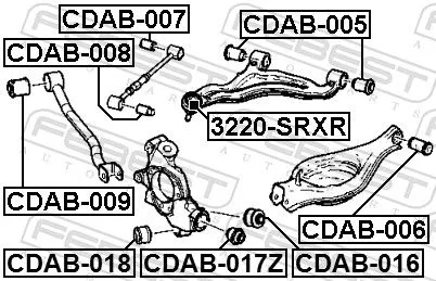 FEBEST Mounting, control/trailing arm (CDAB-016)
