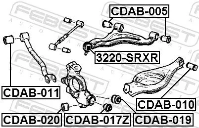 FEBEST Mounting, control/trailing arm (CDAB-020)