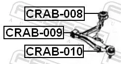FEBEST Mounting, control/trailing arm (CRAB-009)