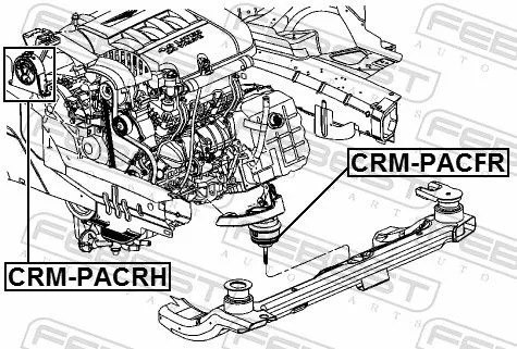 FEBEST Mounting, engine (CRM-PACRH)