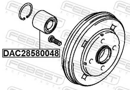 FEBEST Wheel Bearing (DAC28580048)